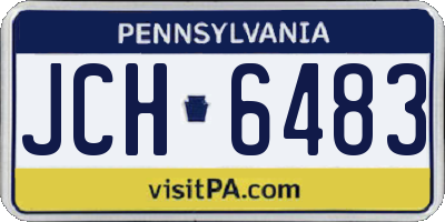 PA license plate JCH6483