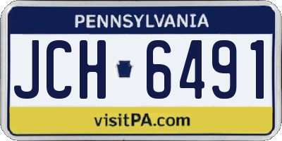 PA license plate JCH6491