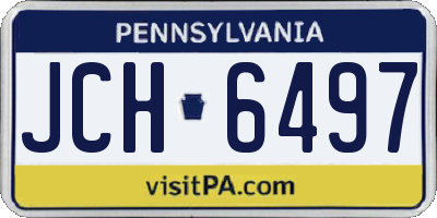 PA license plate JCH6497