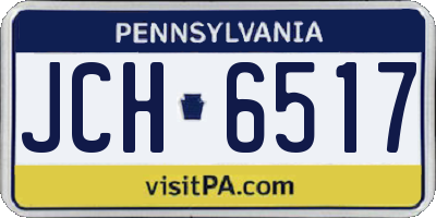 PA license plate JCH6517
