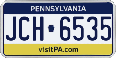 PA license plate JCH6535