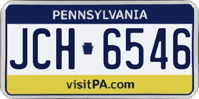 PA license plate JCH6546