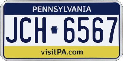 PA license plate JCH6567