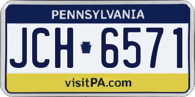 PA license plate JCH6571