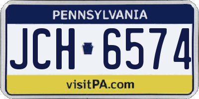 PA license plate JCH6574