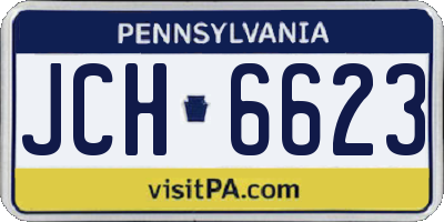 PA license plate JCH6623