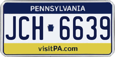 PA license plate JCH6639