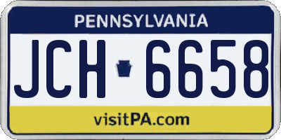 PA license plate JCH6658
