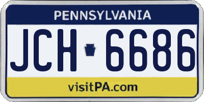 PA license plate JCH6686
