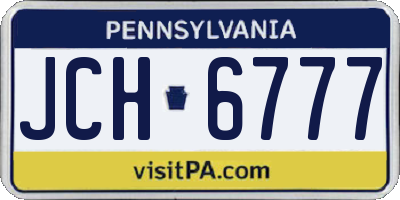 PA license plate JCH6777