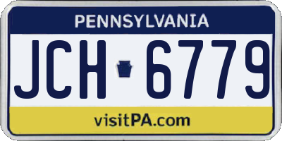 PA license plate JCH6779