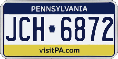 PA license plate JCH6872