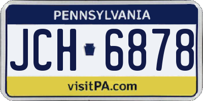 PA license plate JCH6878