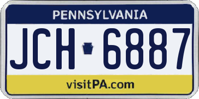 PA license plate JCH6887