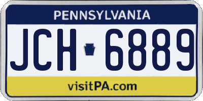PA license plate JCH6889