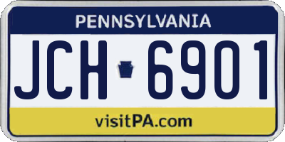 PA license plate JCH6901