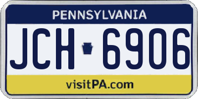PA license plate JCH6906