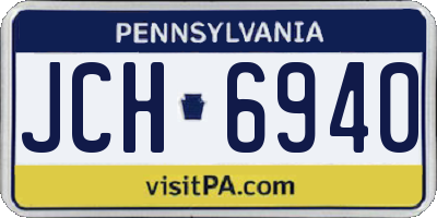 PA license plate JCH6940