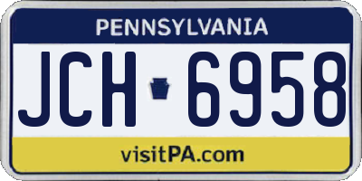 PA license plate JCH6958