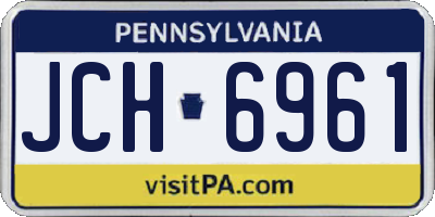 PA license plate JCH6961