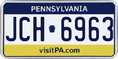 PA license plate JCH6963