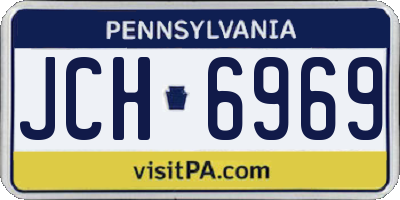 PA license plate JCH6969