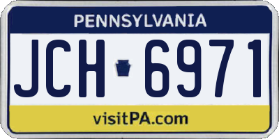PA license plate JCH6971