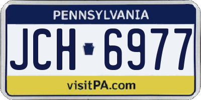 PA license plate JCH6977