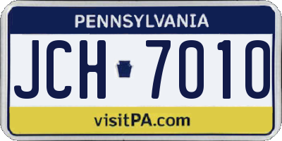 PA license plate JCH7010