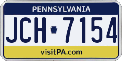 PA license plate JCH7154
