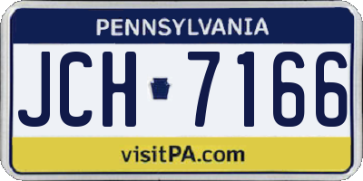 PA license plate JCH7166