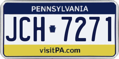 PA license plate JCH7271