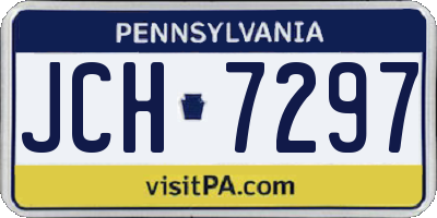 PA license plate JCH7297