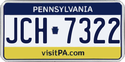 PA license plate JCH7322