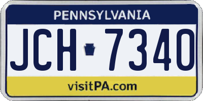 PA license plate JCH7340