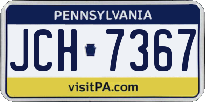 PA license plate JCH7367