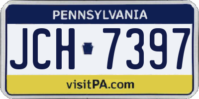 PA license plate JCH7397