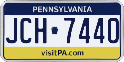 PA license plate JCH7440