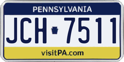 PA license plate JCH7511