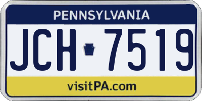 PA license plate JCH7519