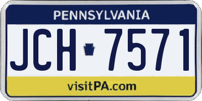 PA license plate JCH7571