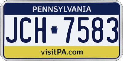 PA license plate JCH7583