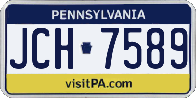 PA license plate JCH7589