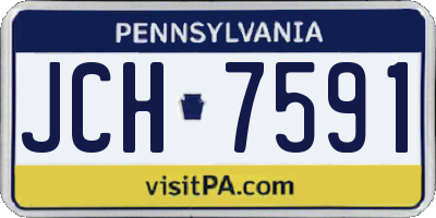 PA license plate JCH7591