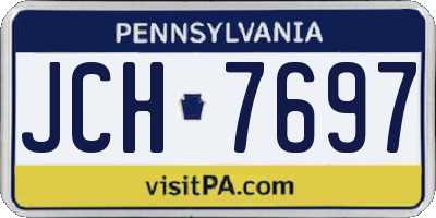 PA license plate JCH7697