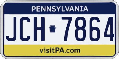 PA license plate JCH7864