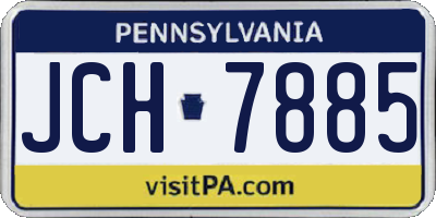 PA license plate JCH7885