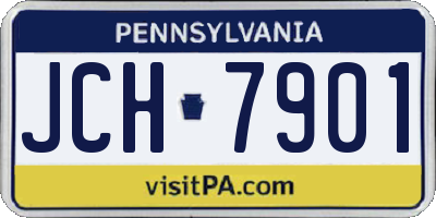 PA license plate JCH7901