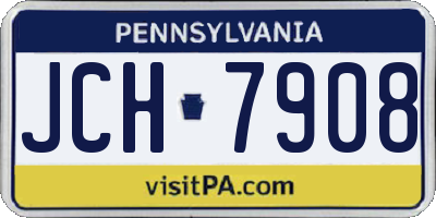 PA license plate JCH7908