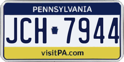 PA license plate JCH7944